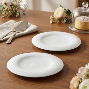 LA PORCELLANA BIANCA Essenziale 30 cm 2 ks. - porcelánové dortové mísy