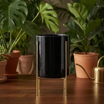 Obal na květináč Květináč / květináč NEVA BLACK 17,8 cm