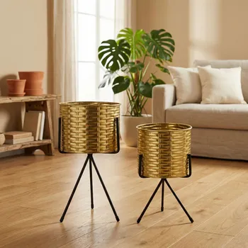 Obal na květináč Květináče / Kovové květináče na stojanu MONDEX SWEN 2 ks.