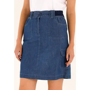 Dámská sukně Krátká džínová sukně s kapsami modrá 40