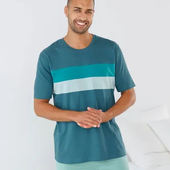 Pyžamové tričko s krátkými rukávy modrošedá 127/136