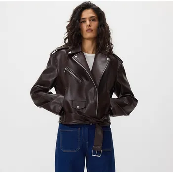 Dámský kabát Reserved - Bunda s umělé kůže - hnědá - 445IA-83X - 445IA-83X-XL