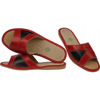 Dámské pantofle Pantofle kožené domácí pantofle Komfortní loutky Odkryté Bamboše 41