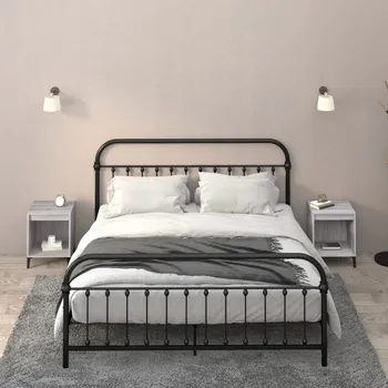 Noční stolek Noční stolky, 2 ks, šedý dub sonoma, 40x35x50 cm