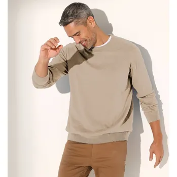 Dámský svetr Blancheporte Pulovr s kulatým výstřihem a dlouhými rukávy hnědošedý melír 87/96