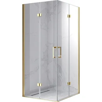 BPS-koupelny Čtvercový sprchový kout HYD-SK08A 70x70 zlatá lesk/transparent - bez vaničky