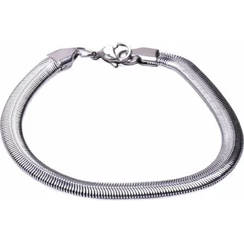 Náramek Elegantní náramek Herringbone nerezová ocel barvy stříbra 20 cm obvod cca 20 cm