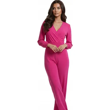 Dámské spodní prádlo Z0002 JEDNODÍLNÝ OBÁLKOVÝ KOMBINÉZ FUKSJA vel. 40 (L)