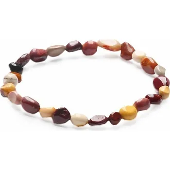 Náramek Jaspis Mokait náramek z oválných kamínků obvod cca 16 až 22 cm