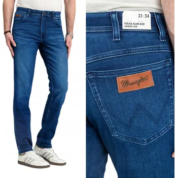 Pánské kalhoty Wrangler Texas Slim Blue Jam 112358217 W34 L34