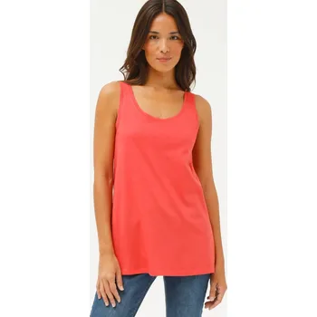 Jednobarevný žerzejový top z bio bavlny, eco-friendly produkt korálová 56