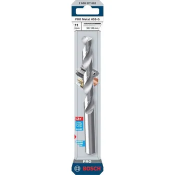Vrták Bosch Vrták do kovu PRO Metal HSS-G, 11 × 94 × 142 mm Professional (2608577662)