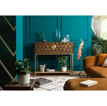 Barový stolek DIAMOND Barový pult 122x50x110 cm, hnědá olejovaná, mango