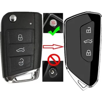 Auto elektroinstalace Náhradní obal klíče pro VW, 3-tlačítkový, 48VW130