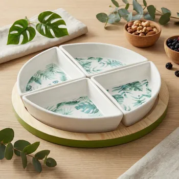 TOGNANA Tapas Managua - porcelánové misky na omáčky a občerstvení na podstavci