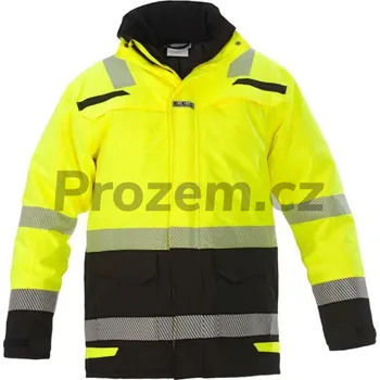 Reflexní parka Uddel, žlutá/černá, vel. XL, EN 343 3 3, ISO 20471 3