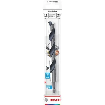 Vrták Bosch Vrták do kovu Metal HSS, 12 × 101 × 151 mm, zúžená stopka HEX ¼" Professional (2608577885)