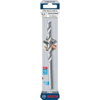 Vrták Bosch Vrták do kovu PRO Metal HSS-G, 6,5 × 97 × 148 mm Professional (2608577691)