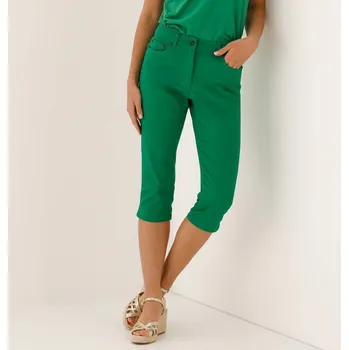 Dámské kalhoty Úzké barevné 3/4 kalhoty zelená 46