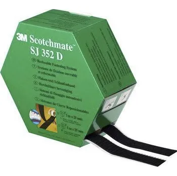 Zip Páska na suchý zip, Černá Suchý zip 25mm x SJ352D, délka: 5m Ne 3M