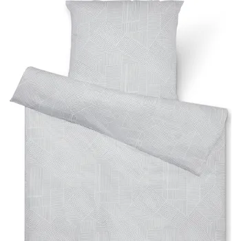 Povlečení 726960 - Tchibo - Povlečení z jemného biberu - barva: šedá