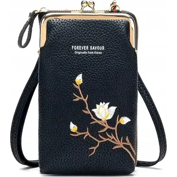 Kabelka Dámská kabelka na telefon FOREVER ROT14 (Černá elegantní dámská kabelka telefon a doklady )