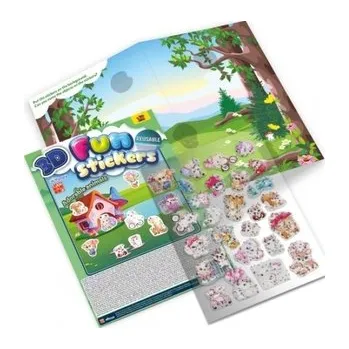 Bystrá hlava Trblietavé 3D nálepky - Mláďatká