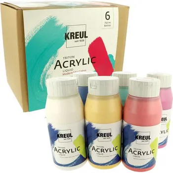 Výtvarná barva Sada akrylových barev Kreul TRITON 6x750ml Modern Mix Colors