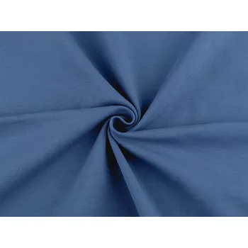 Teplákovina bavlněná počesaná jednobarevná, střední, 3 (006) (260 g/m²) modrá