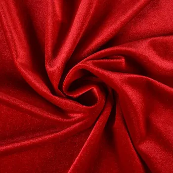 Zbytek - Látka elastický samet premium Gloss 300g červený