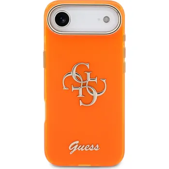 Pouzdro na mobilní telefon Zadní kryt Guess IML 4G Script Metal Logo pro Apple iPhone Air, oranžová