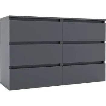 Komoda IDEA šuplíková komoda 1200, Grafite grey / Grafite grey