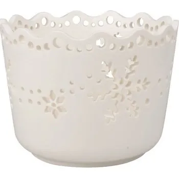 Květináč Květináč s vánočním dekorem z porcelánu 14 x 10,5 x 14 cm