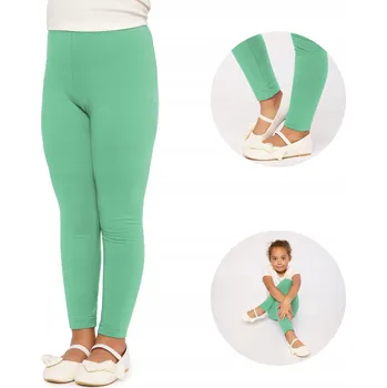 Dívčí oblečení Dívčí legíny dlouhé bavlna MS10-225 Mátová 128