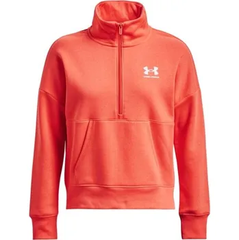 Dámská mikina Dámská flísová mikina Under Armour RIVAL XL Oranžová, Bílá