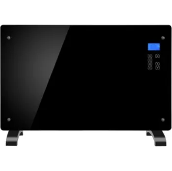 Přímotop ELEKTRICKÝ KONVEKTOROVÝ OHŘÍVAČ SKLENĚNÝ 2000 W ČERNÝ ZÁVĚSNÝ HELTES