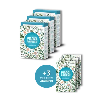 Prací prášek Výhodné balení 3+3 zdarma: Prací papírky EcoHaus přímořský vánek (celkem 195 praní)