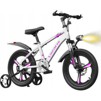 Jízdní kolo Dětské kolo 16 palců kotoučové brzdy boční kolečka odpružení kryt LED