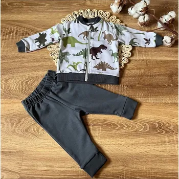 Dětská bavlněná tepláková Teplákovka Mamatti Dino vel 80 (75-80 cm)