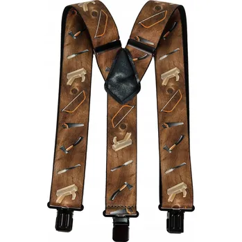 Kšandy Pánské kšandy TRUHLÁŘ s motivem nářadí 5 cm