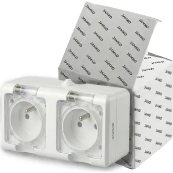 Elektrická zásuvka Elektrická Zásuvka hermetické JAMKO bílé