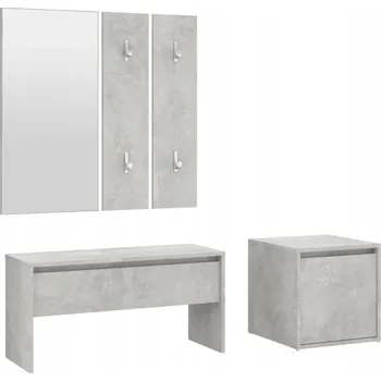 Zahradní lavice Nábytek XL Sada nábytku do předsíně betonově šedá kompozitní dřevo 3082048