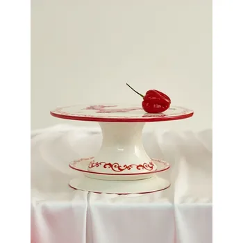 Sinsay - Vánoční keramický podnos na nožce s motivem soba - bílá - 665GI-00X - 665GI-00X-ONE