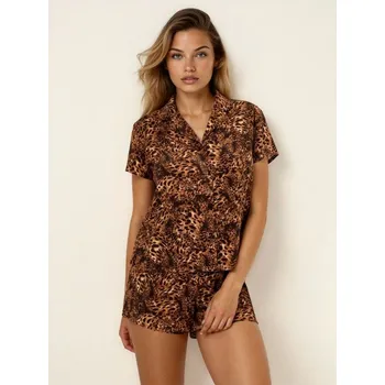 Sinsay - Viskózová pyžamová souprava s kraťasy - vícebarevná - 415HV-MLC - 415HV-MLC-S
