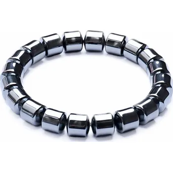 Náramek Hematit náramek z válečků obvod cca 19 až 22 cm