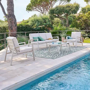 Zahradní sestava DEOKORK Hliníková sestava MANISSA pro 5 osob (ivory)