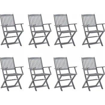 Zahradní židle VidaXL dřevěná šedá