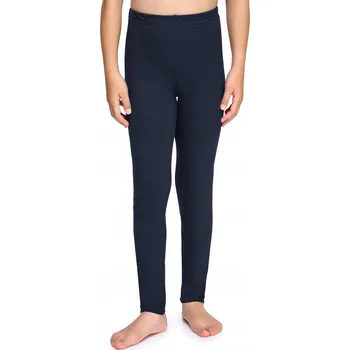 Dívčí oblečení Dívčí legíny dlouhé bavlna MS10-225 Tmavě modrá 134