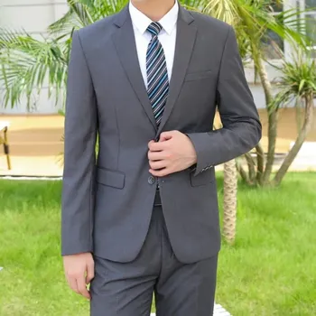 Pánský oblek Best Fashion Pánský elegantní oblek pro svatby a formální události Barva: Šedá, Velikost: 3XL