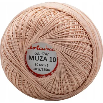 Příze Háčkovací Příze Muza 10 světle růžový 1747 6 Ks